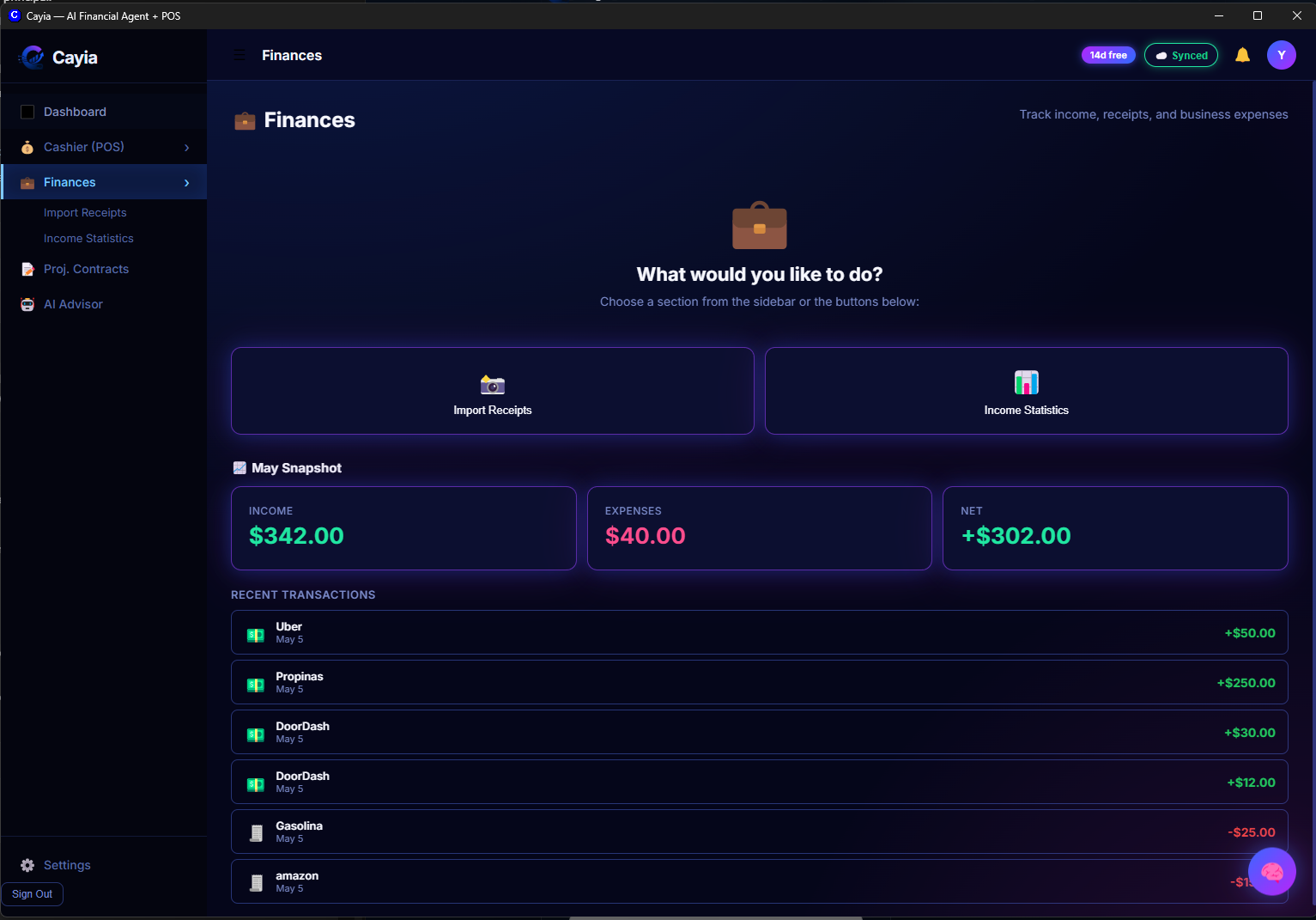 Finances dark de Cayia